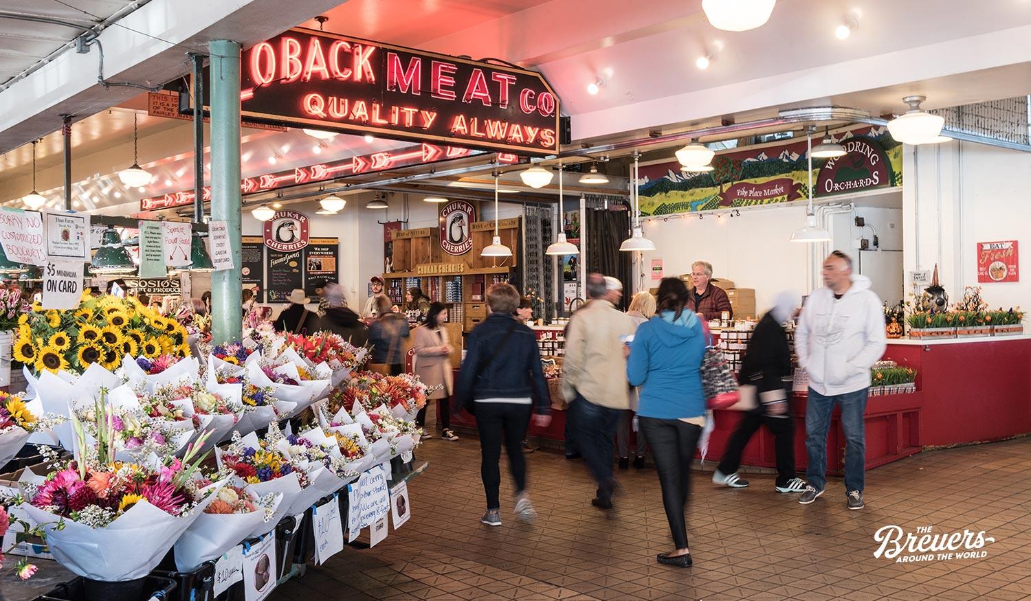 Reges Treiben herrscht auf dem Pike Place Market